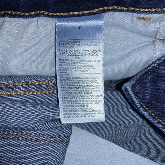 Old Navy Power Straight jeans Sz 10 Distressed - Picture 5 of 5